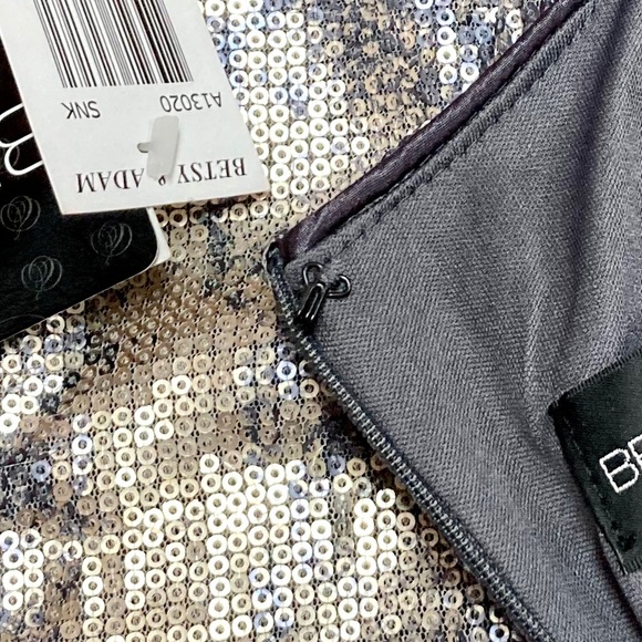 Betsy & Adam Sequin Formal Short Dress - Picture 13 of 14